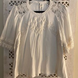 Anthro Feather and Bone Blouse